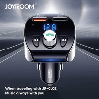 JOY ROOM JR-CL02 Shadow Series Car Bluetooth MP3 Player Car Kit, Support TF Card & U Disk & Bluetooth Calling & QC3.0 Flash Charging