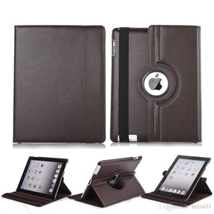 360 Rotating Flip PU Stand Leather Case Black For iPad 10.2, iPad Air 1 & Air 2/PRO 9.7 2017/2018